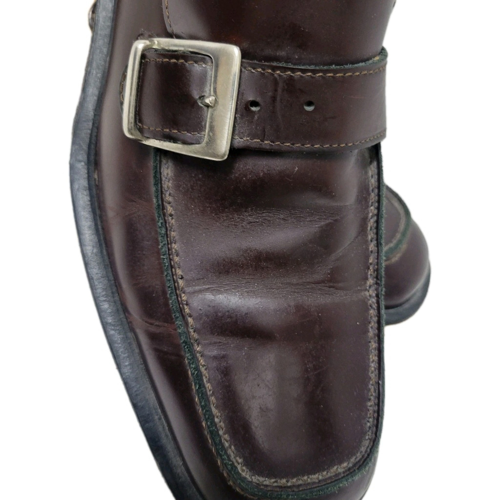 Coach Iverton Men's Leather Monk Strap Burgundy Dress Shoes #B0015 Size 9.5D - Picture 3 of 12